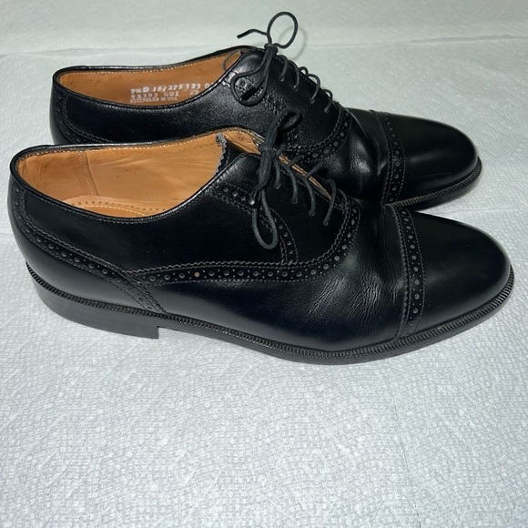 Florsheim Imperial Black Cap Toe Leather Balmoral Men\'s Size: 9.5D